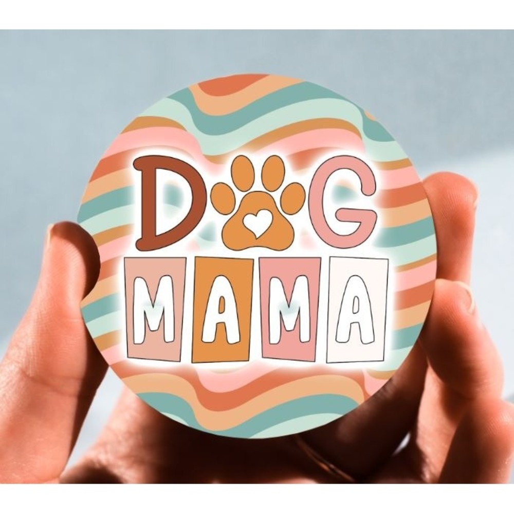 Set of 2 Car Coasters, Dog Mama Car Coaster, Neoprene Car Coaster‎